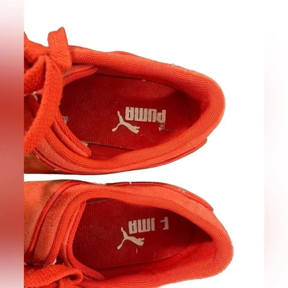 Puma Ferrari Orange White Sneakers Size 4.5 - Picture 6 of 8